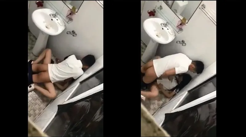 Eny say xỉn và bạn trai trong phòng tắm nhà hàng